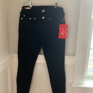 TRUE RELIGION BLACK SKINNY JEAN WOMENS SIZE 32
